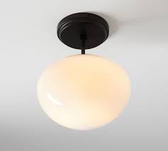 Shop authentic antique & vintage milk glass flush mount ceiling and wall lights at 1stdibs, a leading source of authentic period furniture. Callahan Milk Glass Flush Mount Pottery Barn
