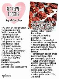Resepi Biskut Raya Azlina Ina In 2020 Red Velvet Cookies Chocolate Mint Cookies Almond Cookies