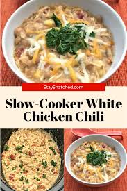 Best Easy Slow Cooker Crockpot Creamy White Chicken Chili In 2020 White Chicken Chili Chili Recipe Healthy Creamy White Chicken Chili