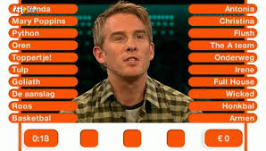 Banks in front of a group of people. Quiz Weet Ik Veel Hosted By Linda De Mol It S All About Television