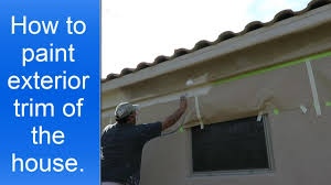 If the house is dominated by brown, as you can see in the picture, the monotonous appearance can be a problem. How To Paint Exterior House Trim Using A Spray Gun Youtube