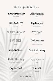 And there are so many ways you can use them! Best Free Boho Fonts Online Canva Be More You Branding