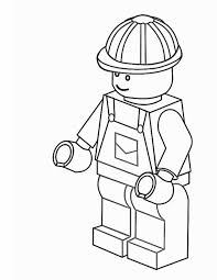Coloriage Bonhomme Lego Coloriage Lego Dessin Lego Coloriage Pompier
