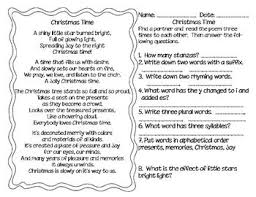 Christmas Time Poem Time Poem Christmas Teaching Resources Poems