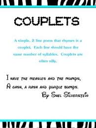 This Is A Colorful Poster Describing A Couplet Poem It Would Look Wonderful On A Bulletin Board Or It Could Be Poetry For Kids Rhyming Poems Teaching Poetry