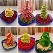Arrange kiwi fruit in the shape of a christmas tree on a platter. Creative Ideas Diy Fruit And Vegetable Christmas Tree