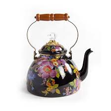 Maybe you would like to learn more about one of these? Mackenzie Childs Flower Market 3 Quart Tea Kettle Black