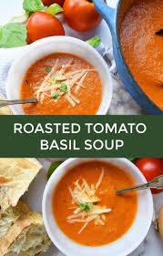 Roasted Tomato Basil Soup Recipe Roasted Tomato Basil Soup Homemade Tomato Basil Soup Easy Homemade Tomato Soup