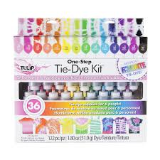 tulip one step tie dye kit party supplies 18 bottles tie dye rainbow