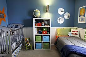 At least then you can keep all the kids toys and stuff to the safe confines of one room … most of the time. Nurseryblog19 Baby And Toddler Shared Room Boys Shared Bedroom Toddler And Baby Room