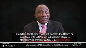 After cyril ramaphosa postponed his planned state address 'live stream' on sunday night, the president is set to deliver his speech at some live now: President Ramaphosa Eases Alcohol Sale Restrictions And Reopens Public Places