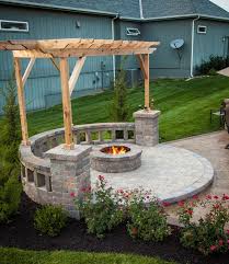 Fire Pit With Built In Seating Covered By A Pergola Nice Little Area Patio Patiolife Outdoorliving Outdoorfirep Backyard Fire Backyard Fire Pit Backyard