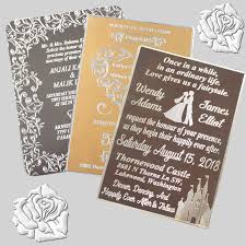 Aluminum Wedding Invitations Will Dazzle Your Guests Choose To Keep Your Metal Bare Select A Stock Paint Color Invitations Wedding Invitations Custom Design