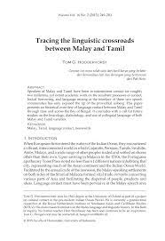 In this video i have presented malay language with bengali meaning. Pdf Tracing The Linguistic Crossroads Between Malay And Tamil