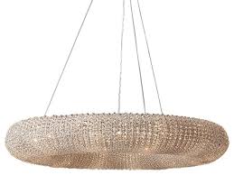 Truly a stunning chandelier, this fixture is sure to lend a special atmosphere anywhere it. Buco Nero Crystal Ring Chandelier Transitional Kitchen Island Lighting By Luxhomedecor Houzz