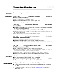 freelance photographer resume template