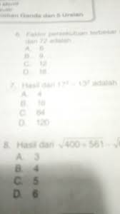 Hasil Dari 17 Pangkat 2 13 Pangkat 2 Brainly Co Id