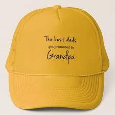 Custom Cap Best Dad S Get Promoted To Grandpa Trucker Hat Zazzle Com Trucker Hat Custom Caps Trucker