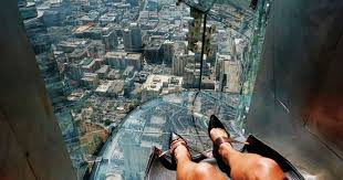 Are You Brave Enough To Go Down A Glass Slide On Top Of A Los Angeles Skyscraper Los Angeles Skyscrapers Glass Slides Los Angeles