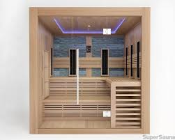 Sauna Und Infrarot Kombi Kaufen Fur 4 6 Personen Sauna Ideen Sauna Massageraum Design