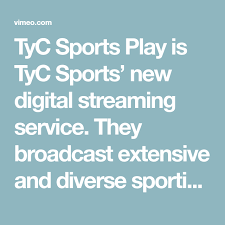 Do you like this video? Tyc Sports Play Is Tyc Sports New Digital Streaming Service They Broadcast Extensive And Diverse Sporting And Competition Content To Ce Tyc Broadcast Digital