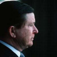 GEN John W. Vessey Jr., chairman of the Joint Chiefs of STAFF, speaks  during the dedication ceremony for the U.S. Central Command's new building 