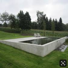 Hillside Pool Cement Exposed Above Partial Ground Pool Backyard Pool Pool Water Features Concrete Pool