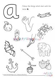 Uppercase letter a coloring page. Start With The Letter A Colouring Page