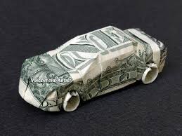 Money Origami Car Dollar Bill Art 360 View Money Origami Dollar Bill Origami Origami Car