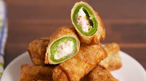 Jalapeno Popper Egg Rolls Recipe Recipes Egg Roll Recipes Food