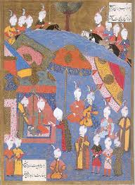 Shah Tahmasep Received The Ottoman Ambassador From Suleyman Name Arfi Miniature Art Miniature Painting Art Costume