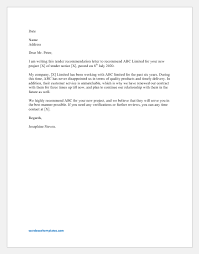 Sample letter to renew employment contract [here briefly describe on sample letter to renew employment contract or renew the job contract. Tender Recommendation Letter Template For Word Word Excel Templates