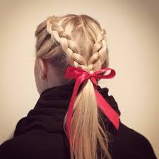 Perfect Braid To Fit Under My Horseback Riding Helmet Braided Hairstyles Braided Hairstyles Easy Ribbon Hairstyle