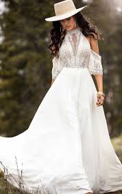Simple Bohemian Wedding Dress With Removable Arm Cuffs All Who Wander Bohemian Wedding Dress Wedding Dresses Boho Wedding Gowns