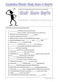 Choose there, they're or their. Confusion Words They Re There Their English Esl Worksheets For Distance Learning And Physical Classrooms
