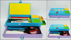 Cara Membuat Tempat Pensil Cantik Dari Kardus Bekas How To Make Pencil Organizer From Cardboard Youtube