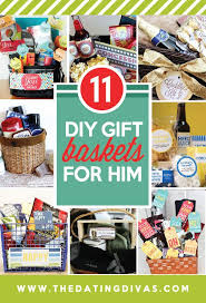 He'll laugh and be impressed by your sweetness and creativity with this diy gift idea for him. 50 Creative Christmas Gift Ideas For Men Includes Diy The Dating Divas Gift Baskets For Him Diy Gift Baskets Christmas Gift Baskets