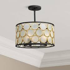 Kalco Corsa 16 Wide Matte Black And Gold Ceiling Light 64n46 Lamps Plus
