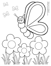 Spring flowers butterflies printable coloring page. Silly Butterfly Coloring Page Butterfly Coloring Page Bug Coloring Pages Insect Coloring Pages