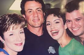 Hey Sly! Remember us? The good ol' days @decodrivetv with my sister from  another mister @lynnmartinez123 circa 1997 #tbt #planethollywood #memories