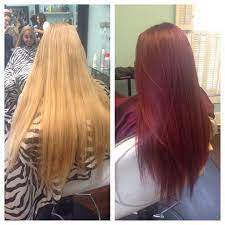 Before And After Blonde To Red By Hillary Sapp Permed Hairstyles Hair Styles Beauty Hair Color