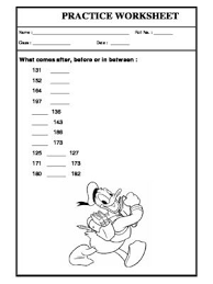 Worksheet Of What Comes After Before Or In Between Counting Numbers Maths Worksheets Mathematics Worksheets Math Numbers
