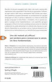 Le informazioni pubblicate su alimentazione e nutraceutica hanno carattere esclusivamente divulgativo e non devono essere considerate come consulenze né prescrizioni di tipo medico o di altra natura. La Vera Dieta Dei Gruppi Sanguigni Peter J D Adamo Catherine Whitney