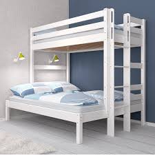 Abenteuer, spielen und schlafen für jungen und mädchen in einem ! Etagenbett Stockbett Doppelstockbett Hugo Weiss Lackiert Buche Massiv Vollholz 140x200 Unten Und 90x200 Oben