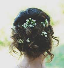 Pin By Virpi Kostiainen On Hair 333 Flowers In Hair Bridesmaid Hair Prom Hair Medium
