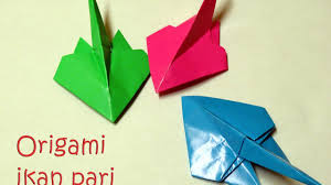 Cara membuat ikan dari kertas origami. Origami Ikan Pari Origami Stingray Tutorial Youtube