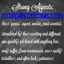 mercury conjunct uranus birth chart mercury sign