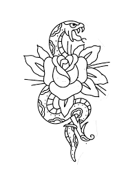 Traditional Snake And Rose Tattoo Flash Sketch Design Traditional Rose Tattoos Traditional Tattoo Sketches Snake Sketch Skull with roses and snake into a diamond with wings drawn in black and white tattoo icon vector illustration graphic design. rose tattoo flash sketch design