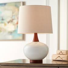 Finding the right furniture to set up your home office can be a task. 360 Lighting Mid Century Modern Table Lamp Ceramic Ivory Off White Tapered Drum Shade For Living Room Family Bedroom Bedside Walmart Com Walmart Com
