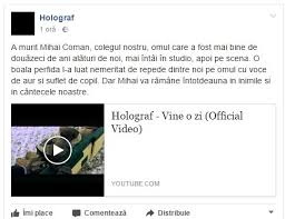 A murit mihai coman, colegul nostru, omul care a fost mai bine de douăzeci de ani alături de noi, mai întâi în studio, apoi pe scenă. Doliu In Trupa Holograf A Murit Mihai Coman